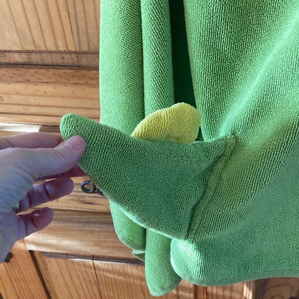Boys Circo green triceratops dinosaur hooded towel